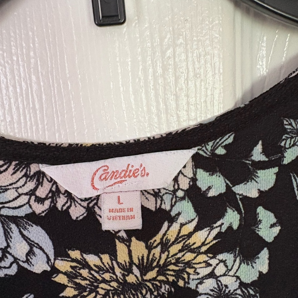 Candie’s Floral Black Maxi Romper - Picture 4 of 4